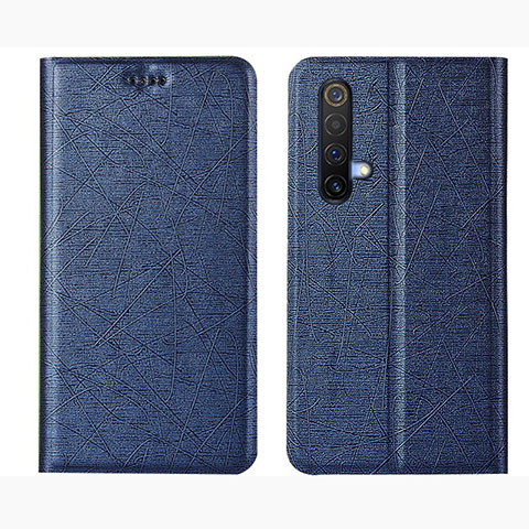 Funda de Cuero Cartera con Soporte Carcasa L01 para Realme X50 5G Azul