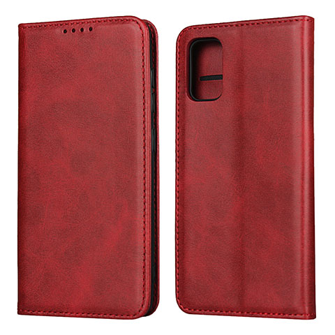 Funda de Cuero Cartera con Soporte Carcasa L01 para Samsung Galaxy A41 Rojo