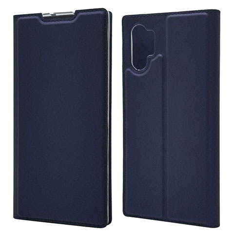 Funda de Cuero Cartera con Soporte Carcasa L01 para Samsung Galaxy Note 10 Plus Azul