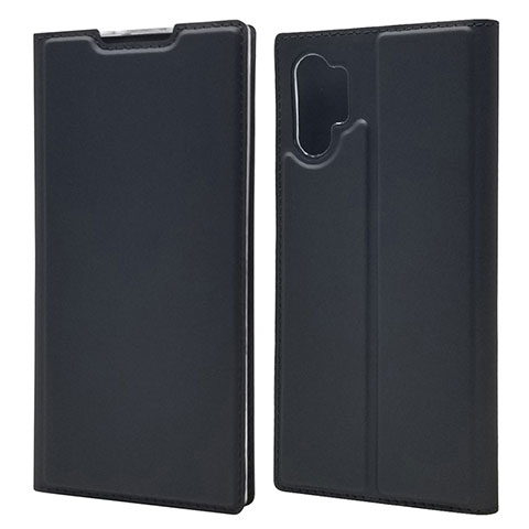 Funda de Cuero Cartera con Soporte Carcasa L01 para Samsung Galaxy Note 10 Plus Negro