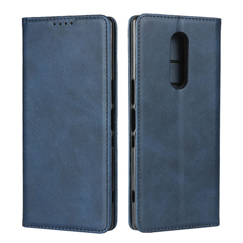 Funda de Cuero Cartera con Soporte Carcasa L01 para Sony Xperia 1 Azul