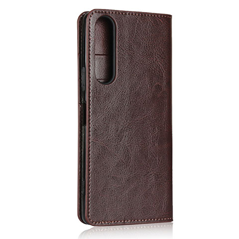 Funda de Cuero Cartera con Soporte Carcasa L01 para Sony Xperia 1 II Marron