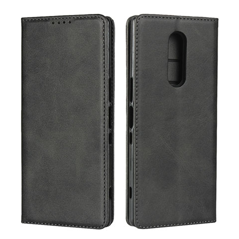 Funda de Cuero Cartera con Soporte Carcasa L01 para Sony Xperia 1 Negro