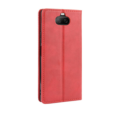 Funda de Cuero Cartera con Soporte Carcasa L01 para Sony Xperia 8 Lite Rojo
