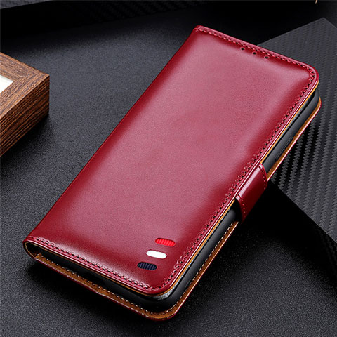 Funda de Cuero Cartera con Soporte Carcasa L01 para Vivo V20 SE Rojo Rosa