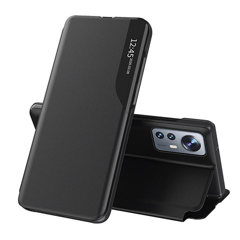 Funda de Cuero Cartera con Soporte Carcasa L01 para Xiaomi Mi 12 Pro 5G Negro