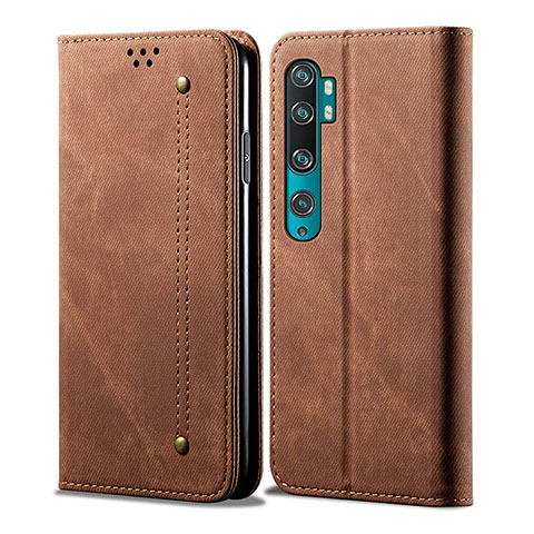 Funda de Cuero Cartera con Soporte Carcasa L01 para Xiaomi Mi Note 10 Pro Marron