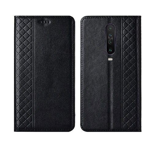 Funda de Cuero Cartera con Soporte Carcasa L01 para Xiaomi Poco X2 Negro