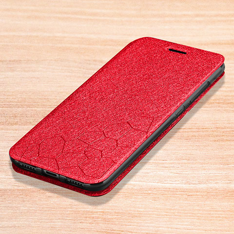 Funda de Cuero Cartera con Soporte Carcasa L01 para Xiaomi Redmi Note 7 Pro Rojo