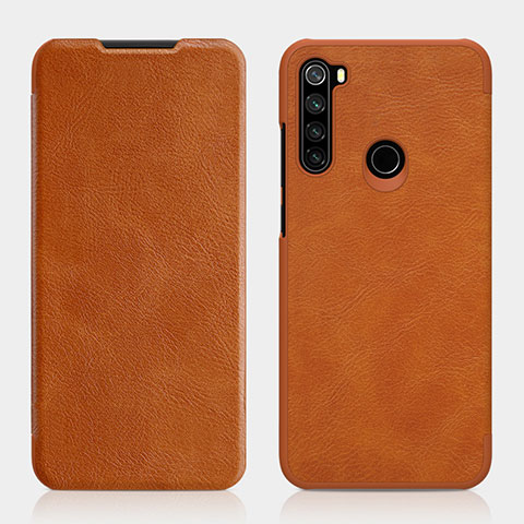 Funda de Cuero Cartera con Soporte Carcasa L01 para Xiaomi Redmi Note 8T Marron