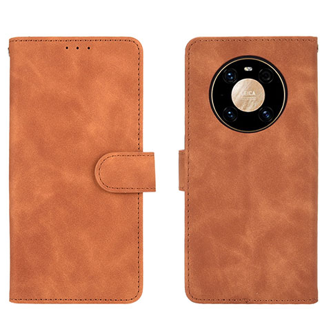 Funda de Cuero Cartera con Soporte Carcasa L01Z para Huawei Mate 40 Pro Marron