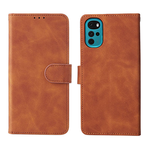 Funda de Cuero Cartera con Soporte Carcasa L01Z para Motorola Moto G22 Marron