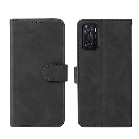 Funda de Cuero Cartera con Soporte Carcasa L01Z para Oppo A55S 5G Negro