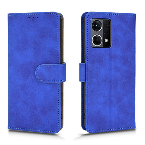 Funda de Cuero Cartera con Soporte Carcasa L01Z para Oppo F21s Pro 4G Azul