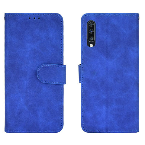 Funda de Cuero Cartera con Soporte Carcasa L01Z para Samsung Galaxy A70 Azul