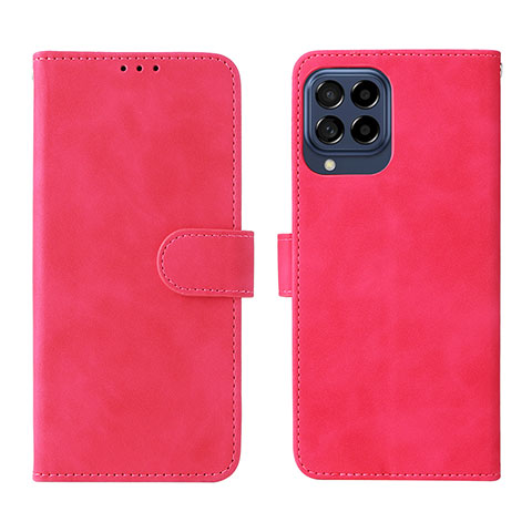 Funda de Cuero Cartera con Soporte Carcasa L01Z para Samsung Galaxy M53 5G Rosa Roja