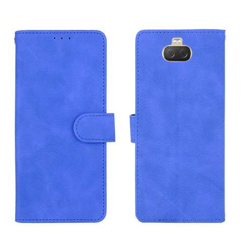 Funda de Cuero Cartera con Soporte Carcasa L01Z para Sony Xperia 10 Plus Azul