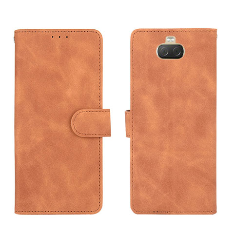 Funda de Cuero Cartera con Soporte Carcasa L01Z para Sony Xperia 10 Plus Marron