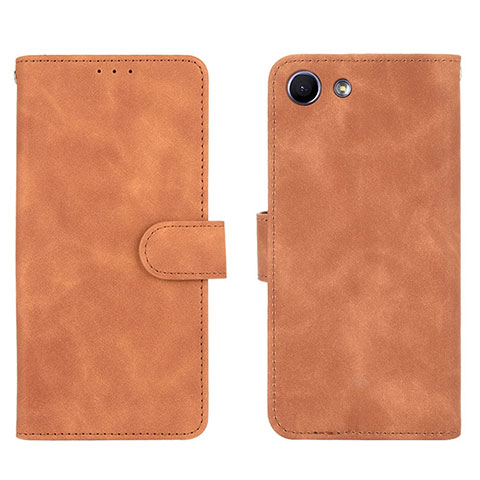 Funda de Cuero Cartera con Soporte Carcasa L01Z para Sony Xperia Ace Marron