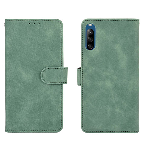 Funda de Cuero Cartera con Soporte Carcasa L01Z para Sony Xperia L4 Verde