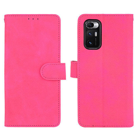 Funda de Cuero Cartera con Soporte Carcasa L01Z para Xiaomi Mix Fold 5G Rosa Roja