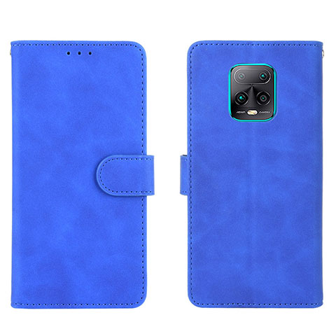 Funda de Cuero Cartera con Soporte Carcasa L01Z para Xiaomi Redmi 10X 5G Azul