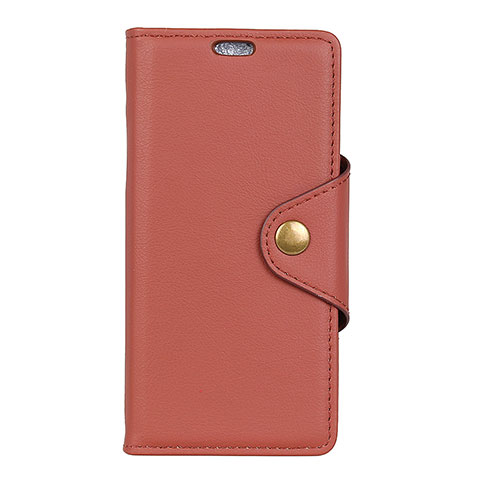 Funda de Cuero Cartera con Soporte Carcasa L02 para Alcatel 5V Marron