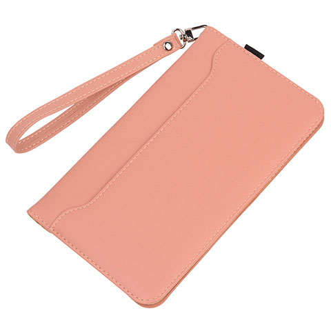 Funda de Cuero Cartera con Soporte Carcasa L02 para Amazon Kindle 6 inch Rosa