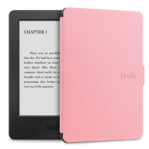 Funda de Cuero Cartera con Soporte Carcasa L02 para Amazon Kindle Paperwhite 6 inch Rosa