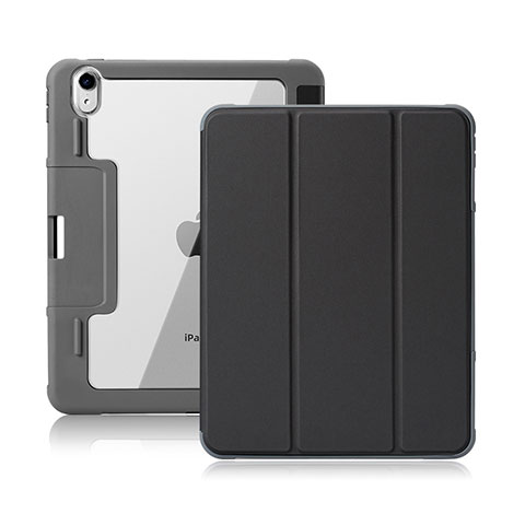 Funda de Cuero Cartera con Soporte Carcasa L02 para Apple New iPad Air 10.9 (2020) Negro