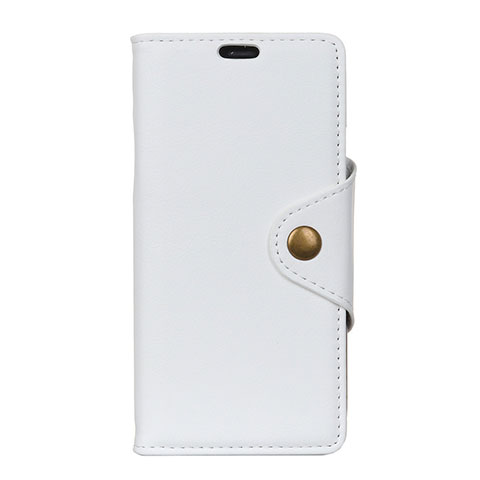 Funda de Cuero Cartera con Soporte Carcasa L02 para Asus Zenfone 5 ZE620KL Blanco