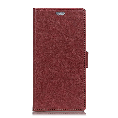 Funda de Cuero Cartera con Soporte Carcasa L02 para Asus ZenFone V500KL Marron