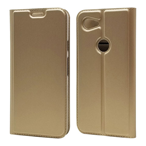 Funda de Cuero Cartera con Soporte Carcasa L02 para Google Pixel 3a XL Oro