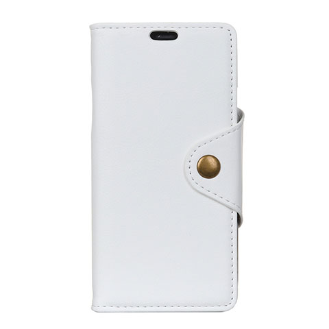 Funda de Cuero Cartera con Soporte Carcasa L02 para HTC U12 Life Blanco