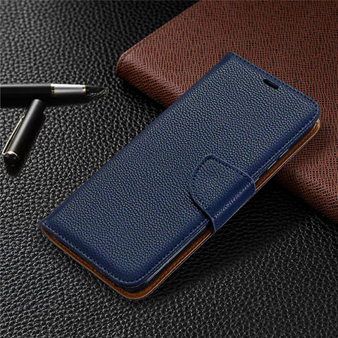 Funda de Cuero Cartera con Soporte Carcasa L02 para Huawei Honor 9A Azul