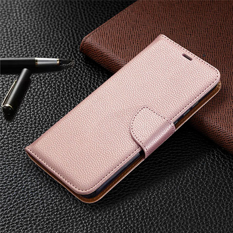 Funda de Cuero Cartera con Soporte Carcasa L02 para Huawei Honor 9A Oro Rosa