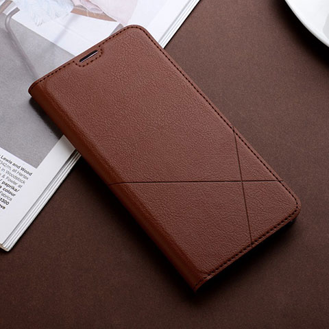 Funda de Cuero Cartera con Soporte Carcasa L02 para Huawei Honor 9X Pro Marron