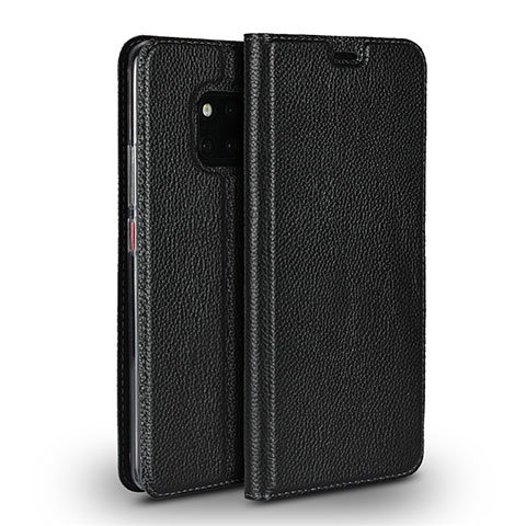 Funda de Cuero Cartera con Soporte Carcasa L02 para Huawei Mate 20 Pro Negro