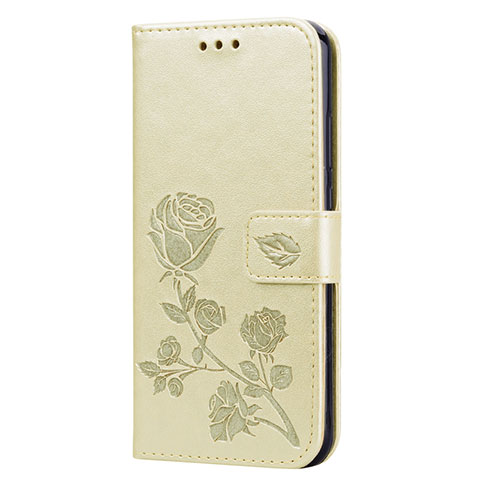 Funda de Cuero Cartera con Soporte Carcasa L02 para Huawei P20 Lite Oro