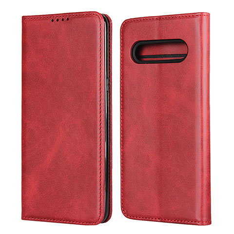 Funda de Cuero Cartera con Soporte Carcasa L02 para LG V60 ThinQ 5G Rojo