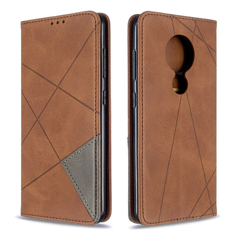 Funda de Cuero Cartera con Soporte Carcasa L02 para Nokia 6.2 Marron