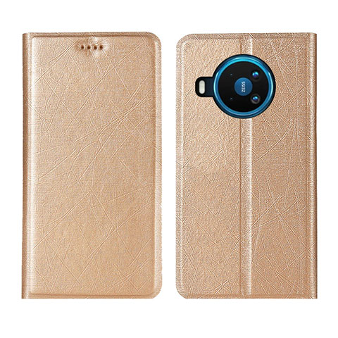 Funda de Cuero Cartera con Soporte Carcasa L02 para Nokia 8.3 5G Oro