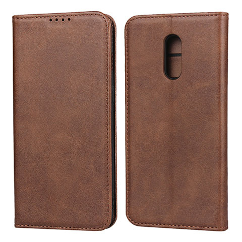 Funda de Cuero Cartera con Soporte Carcasa L02 para OnePlus 7 Marron