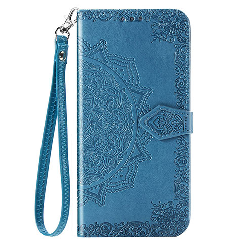 Funda de Cuero Cartera con Soporte Carcasa L02 para Oppo A8 Azul Cielo