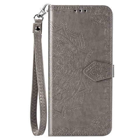 Funda de Cuero Cartera con Soporte Carcasa L02 para Oppo A8 Gris