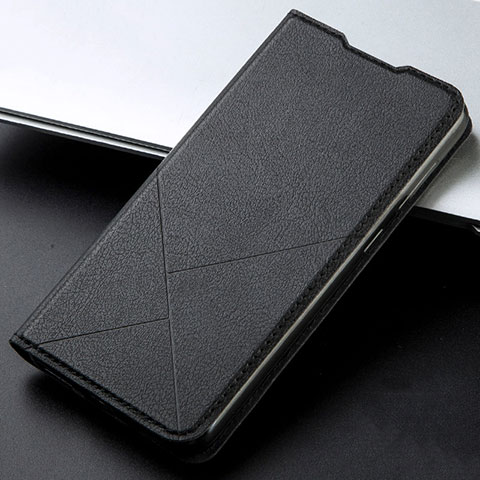 Funda de Cuero Cartera con Soporte Carcasa L02 para Oppo A92 Negro