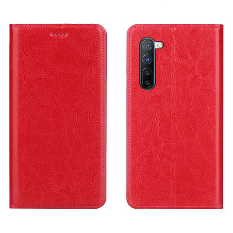 Funda de Cuero Cartera con Soporte Carcasa L02 para Oppo Find X2 Lite Rojo