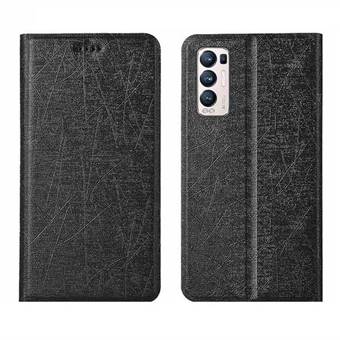 Funda de Cuero Cartera con Soporte Carcasa L02 para Oppo Find X3 Neo 5G Negro