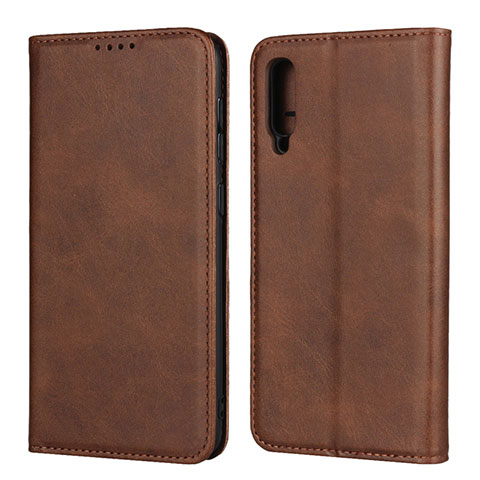 Funda de Cuero Cartera con Soporte Carcasa L02 para Samsung Galaxy A50 Marron