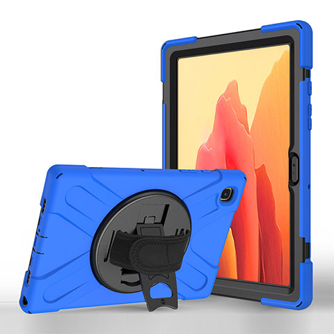 Funda de Cuero Cartera con Soporte Carcasa L02 para Samsung Galaxy Tab A7 4G 10.4 SM-T505 Azul